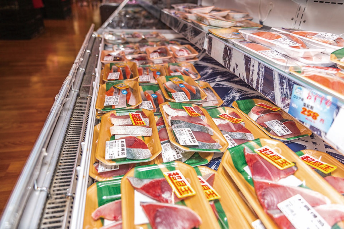 魚和水産の売り場